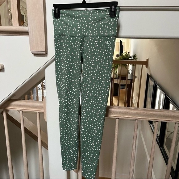 MALO REPUBLIC Hi Rise Luxe Leggings in Sage Bloom M - Picture 4 of 10